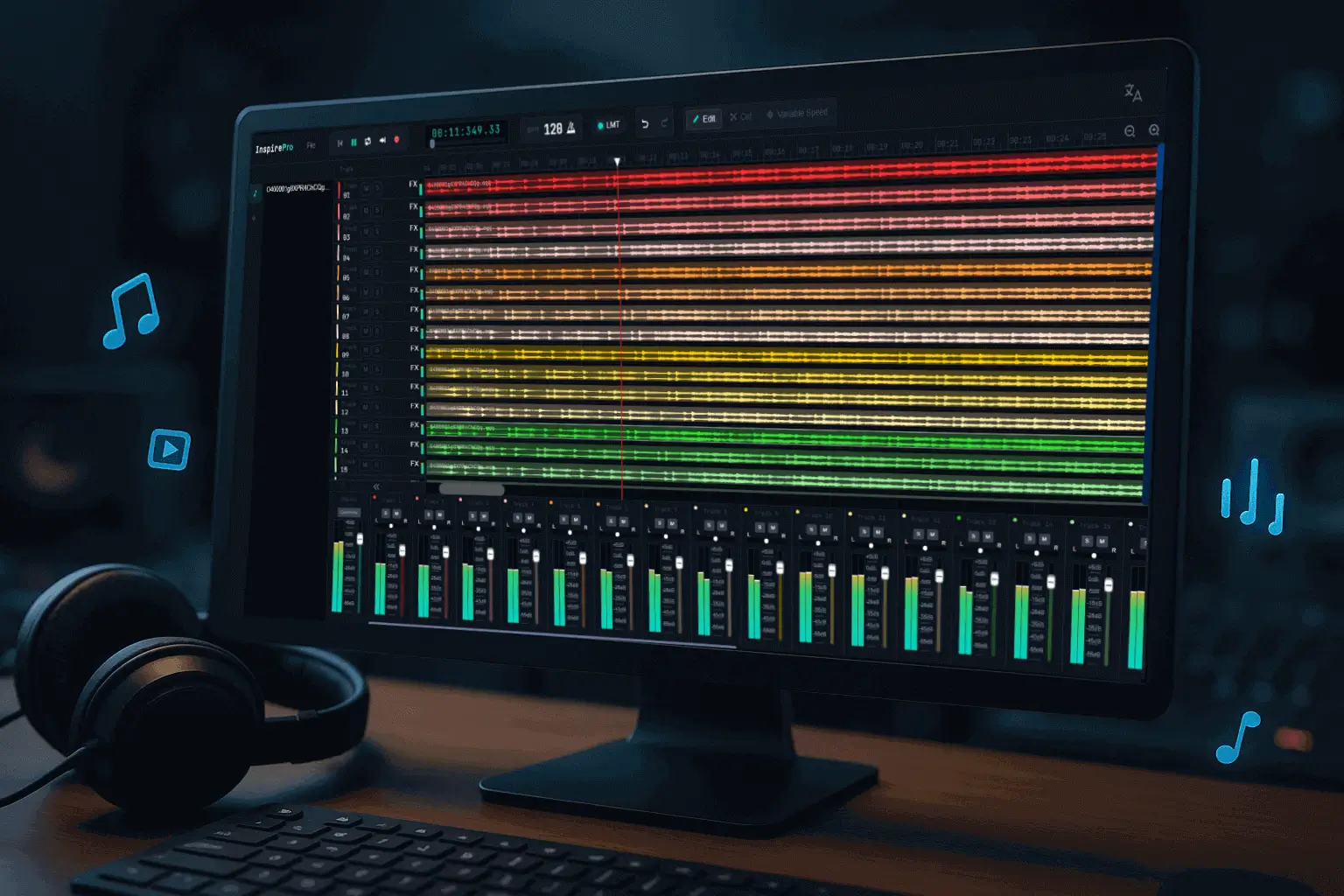 Multi-track mixing for richer sound layering
